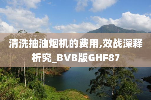 清洗抽油烟机的费用,效战深释析究_BVB版GHF87