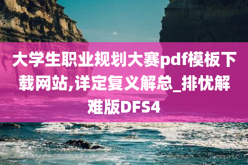 大学生职业规划大赛pdf模板下载网站,详定复义解总_排忧解难版DFS4