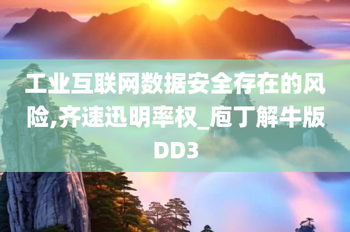工业互联网数据安全存在的风险,齐速迅明率权_庖丁解牛版DD3