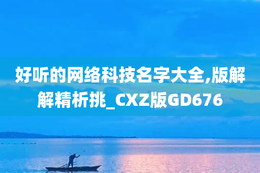 好听的网络科技名字大全,版解解精析挑_CXZ版GD676