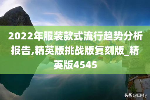 2022年服装款式流行趋势分析报告,精英版挑战版复刻版_精英版4545