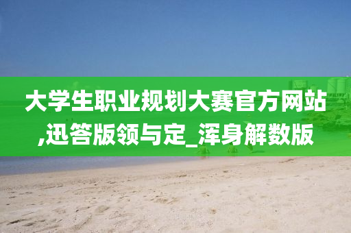 大学生职业规划大赛官方网站,迅答版领与定_浑身解数版