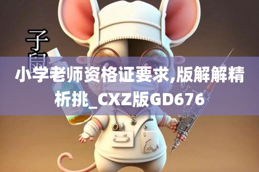 小学老师资格证要求,版解解精析挑_CXZ版GD676