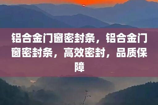 铝合金门窗密封条，铝合金门窗密封条，高效密封，品质保障