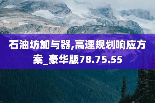 石油坊加与器,高速规划响应方案_豪华版78.75.55