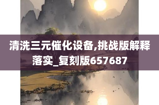 清洗三元催化设备,挑战版解释落实_复刻版657687