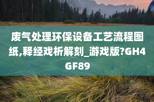 废气处理环保设备工艺流程图纸,释经戏析解刻_游戏版?GH4GF89