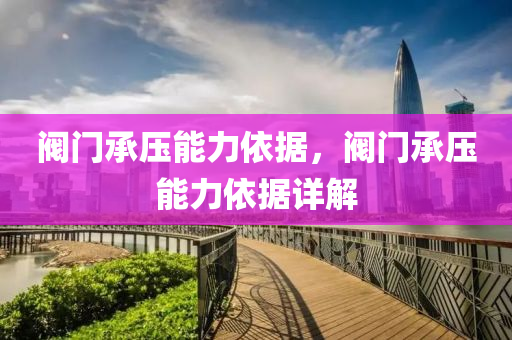 阀门承压能力依据，阀门承压能力依据详解
