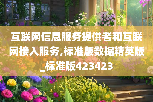 互联网信息服务提供者和互联网接入服务,标准版数据精英版_标准版423423