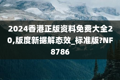 2024香港正版资料免费大全20,版度新据解态效_标准版?NF8786
