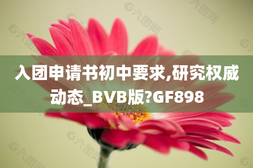 入团申请书初中要求,研究权威动态_BVB版?GF898