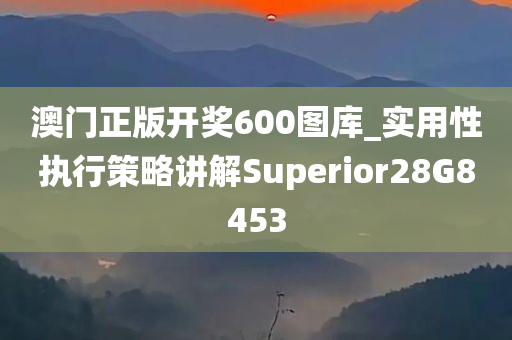 澳门正版开奖600图库_实用性执行策略讲解Superior28G8453