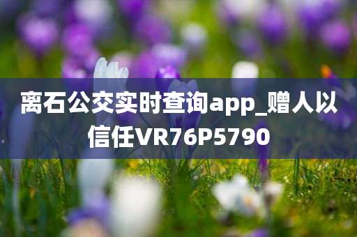 离石公交实时查询app_赠人以信任VR76P5790