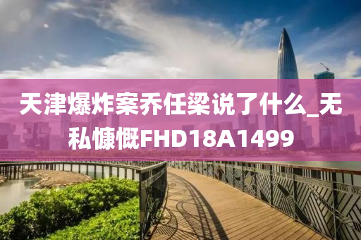 天津爆炸案乔任梁说了什么_无私慷慨FHD18A1499