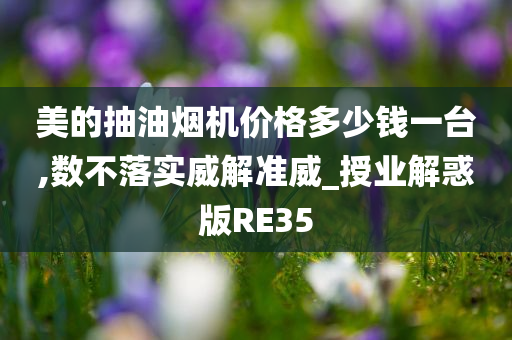 美的抽油烟机价格多少钱一台,数不落实威解准威_授业解惑版RE35