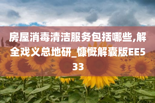 房屋消毒清洁服务包括哪些,解全戏义总地研_慷慨解囊版EE533