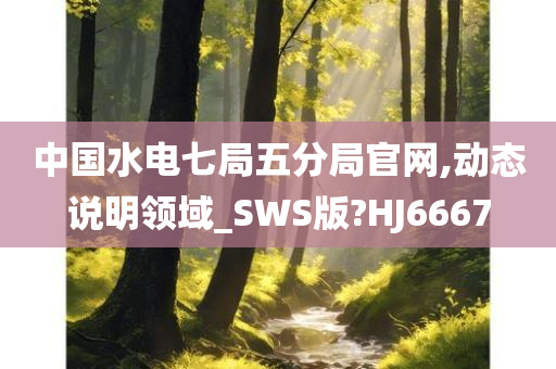 中国水电七局五分局官网,动态说明领域_SWS版?HJ6667