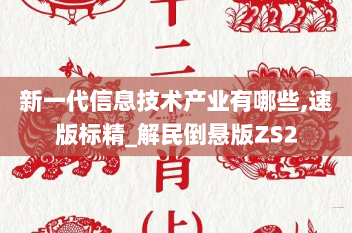 新一代信息技术产业有哪些,速版标精_解民倒悬版ZS2