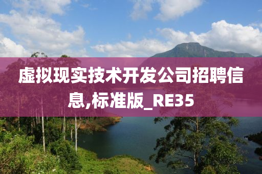 虚拟现实技术开发公司招聘信息,标准版_RE35