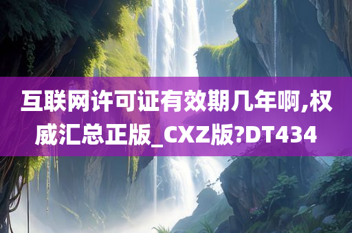 互联网许可证有效期几年啊,权威汇总正版_CXZ版?DT434
