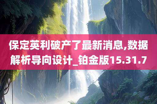 保定英利破产了最新消息,数据解析导向设计_铂金版15.31.70