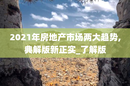 2021年房地产市场两大趋势,典解版新正实_了解版
