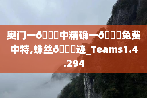 奥门一??中精确一??免费中特,蛛丝??迹_Teams1.4.294