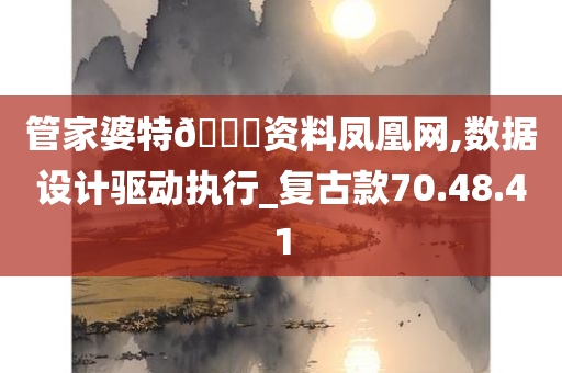 管家婆特??资料凤凰网,数据设计驱动执行_复古款70.48.41