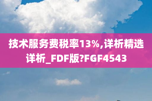 技术服务费税率13%,详析精选详析_FDF版?FGF4543