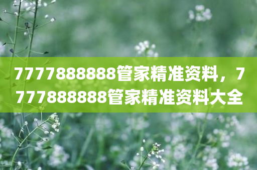7777888888管家精准资料，7777888888管家精准资料大全