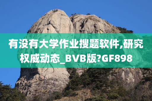 有没有大学作业搜题软件,研究权威动态_BVB版?GF898