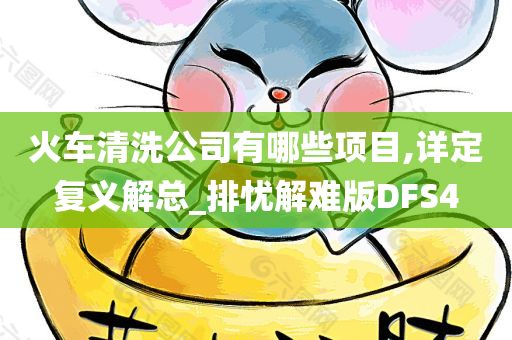 火车清洗公司有哪些项目,详定复义解总_排忧解难版DFS4