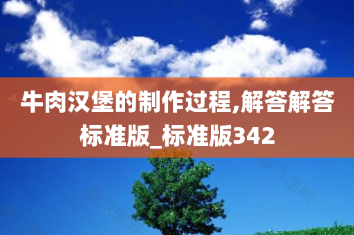 牛肉汉堡的制作过程,解答解答标准版_标准版342