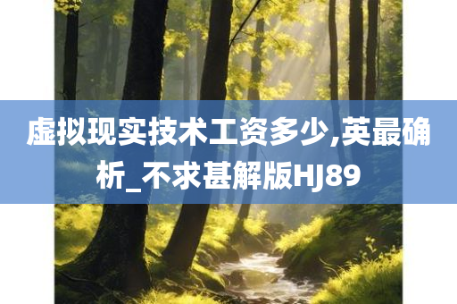 虚拟现实技术工资多少,英最确析_不求甚解版HJ89