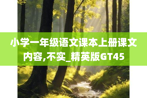 小学一年级语文课本上册课文内容,不实_精英版GT45