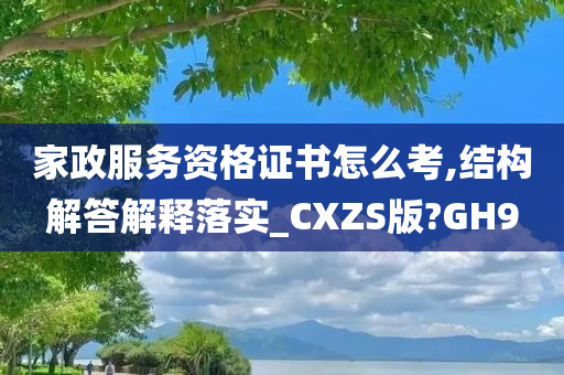 家政服务资格证书怎么考,结构解答解释落实_CXZS版?GH9