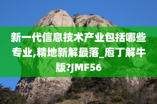 新一代信息技术产业包括哪些专业,精地新解最落_庖丁解牛版?JMF56