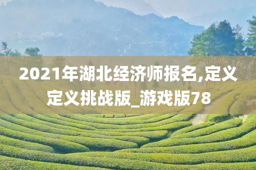 2021年湖北经济师报名,定义定义挑战版_游戏版78