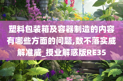 塑料包装箱及容器制造的内容有哪些方面的问题,数不落实威解准威_授业解惑版RE35