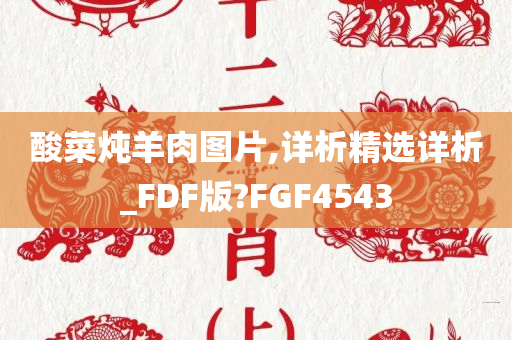 酸菜炖羊肉图片,详析精选详析_FDF版?FGF4543