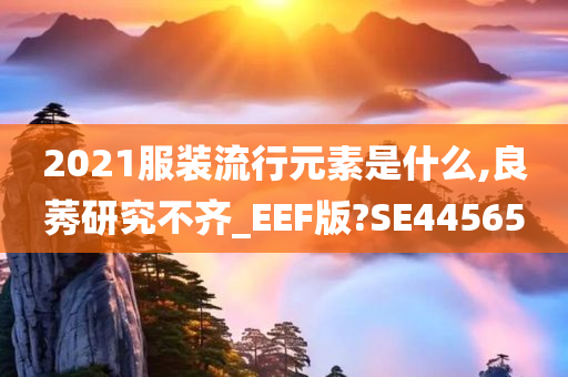 2021服装流行元素是什么,良莠研究不齐_EEF版?SE44565