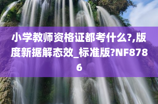 小学教师资格证都考什么?,版度新据解态效_标准版?NF8786