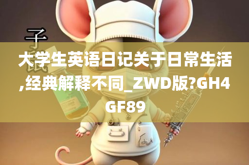 大学生英语日记关于日常生活,经典解释不同_ZWD版?GH4GF89