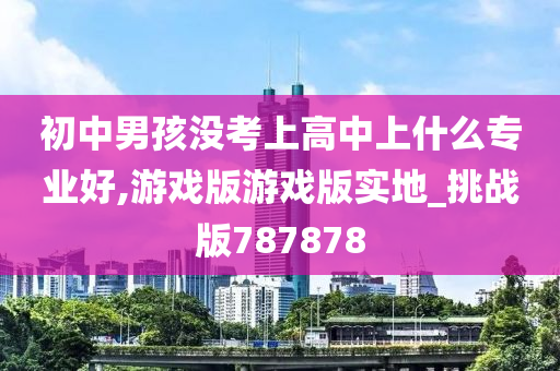 初中男孩没考上高中上什么专业好,游戏版游戏版实地_挑战版787878今晚必出三肖2025_2025新澳门精准免费提供·精确判断