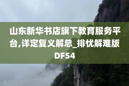 山东新华书店旗下教育服务平台,详定复义解总_排忧解难版DFS4