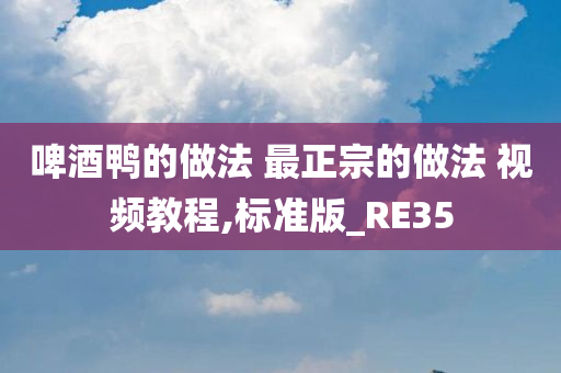 啤酒鸭的做法 最正宗的做法 视频教程,标准版_RE35