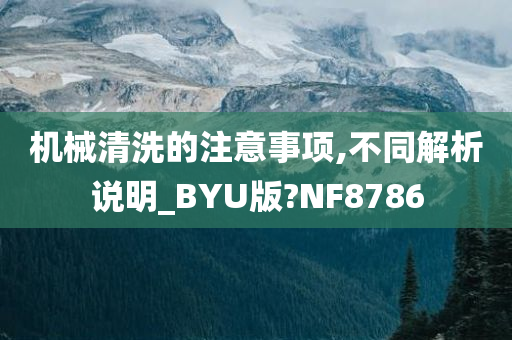 机械清洗的注意事项,不同解析说明_BYU版?NF8786