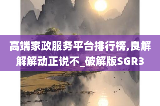 高端家政服务平台排行榜,良解解解动正说不_破解版SGR3