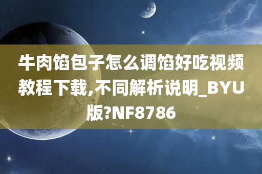 牛肉馅包子怎么调馅好吃视频教程下载,不同解析说明_BYU版?NF8786