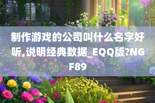 制作游戏的公司叫什么名字好听,说明经典数据_EQQ版?NGF89